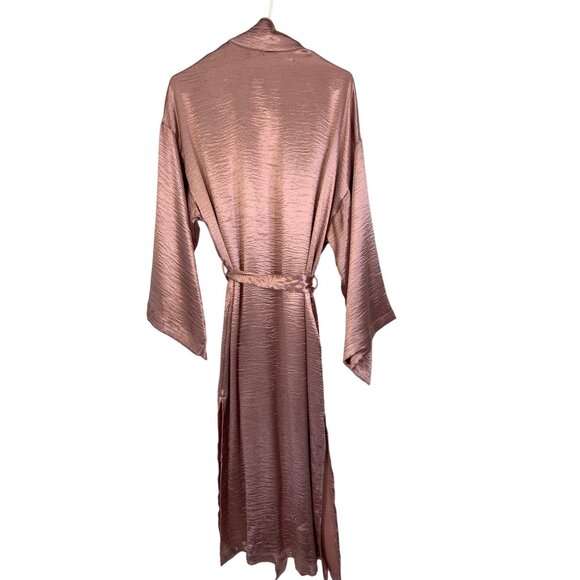 Treasure & Bond Satin Duster OS Kimono Jacket Robe Swim Cover NWT Slits 6899 - Picture 9 of 11